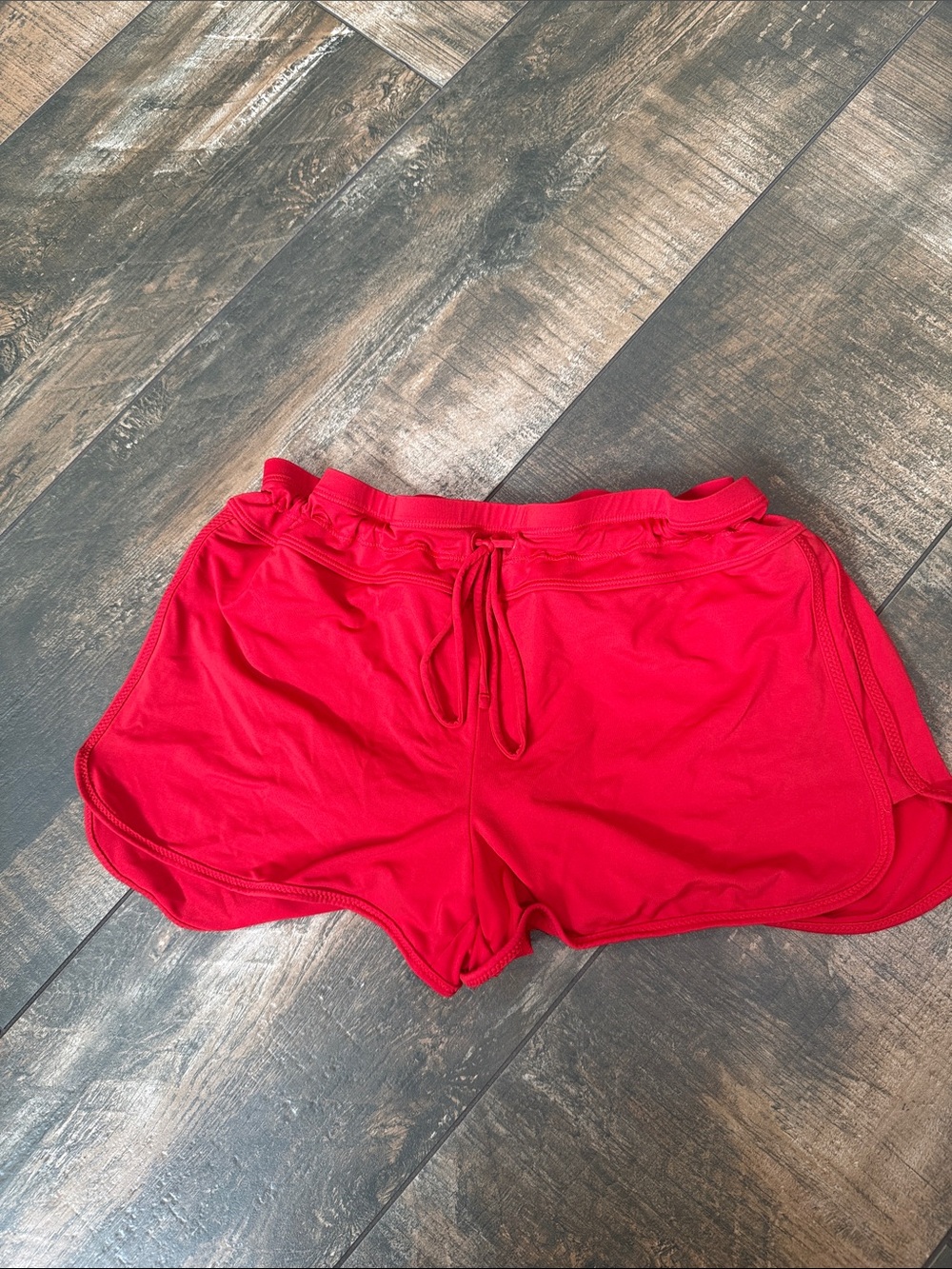 Athleta Bright Red Women's Athletic Drawstring Swim